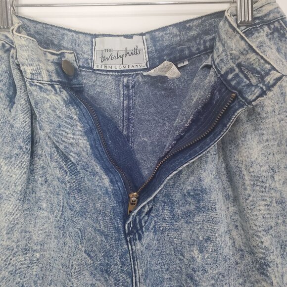 THE BEVERLY HILLS VNTG Women Shorts 24 Denim Acid Wash High Rise 100% Cotton USA - Picture 3 of 9